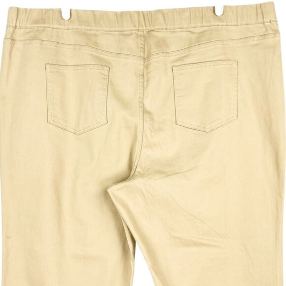 Isaac Mizrahi Women's Stretch Elastic Waist Pull-on Beige Pants Size 28WP NWOT - Picture 4 of 15